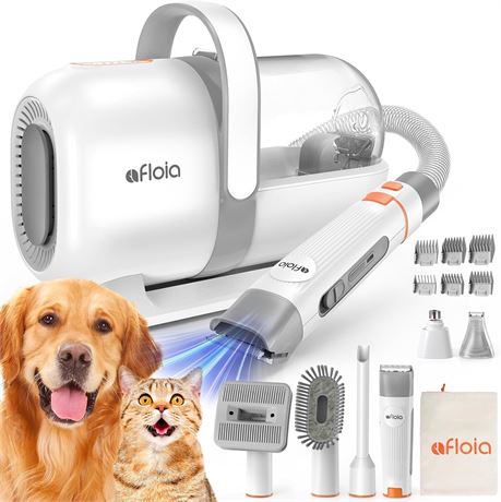 Afloia Dog Grooming Kit, Pet Grooming Vacuum & Clippers, Nail Trimmer
