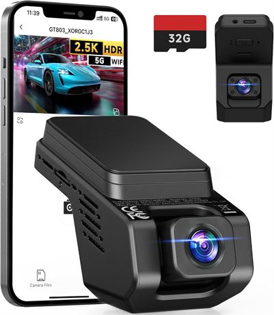 Caméra embarquée dashcam avant + intérieur enregistrement boucle