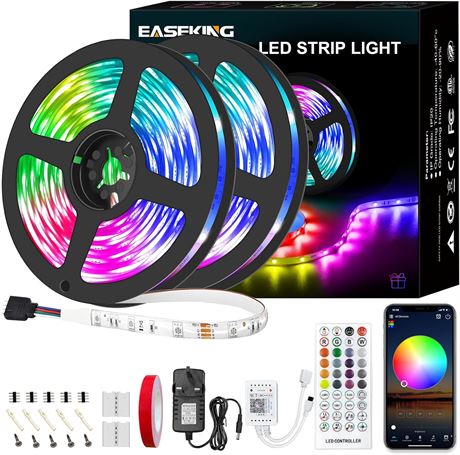 LED Light Strips 49FT, APP + Remote Control, Music Sync, Bedroom Decor Lights