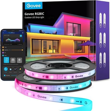 Govee LED ext rieure  tanche, connect e, 20 m, Alexa & Google Assistant