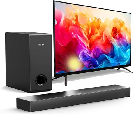 ULTIMEA 160W Sound Bar, 2.1ch, Subwoofer, Bass