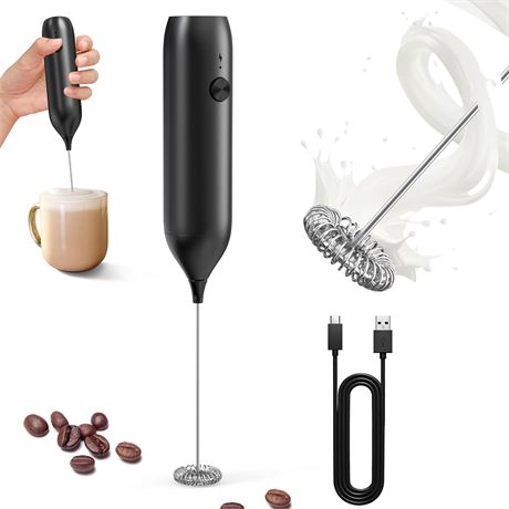 CIRCLE JOY Mousseur à lait électrique rechargeable, café matcha