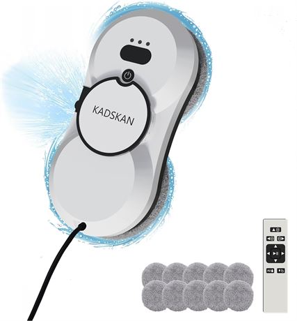 Window Cleaning Robot, Cleaner with Water Spray, 5600Pa, 3.0 Path, Remote