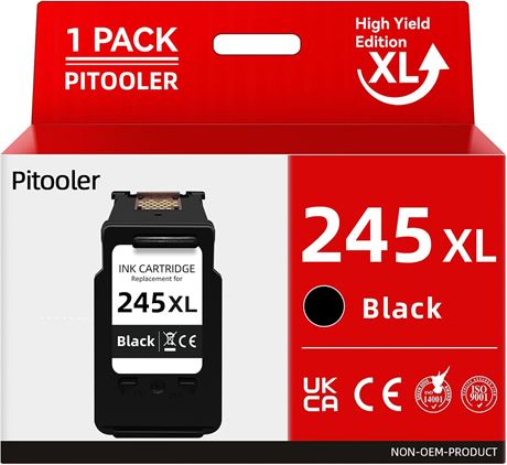 Cartouche Pitooler 245XL Canon PG-245/243 Noire