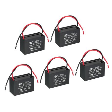 Condensateur Ventilateur PATIKIL CBB61 10uF 5pcs