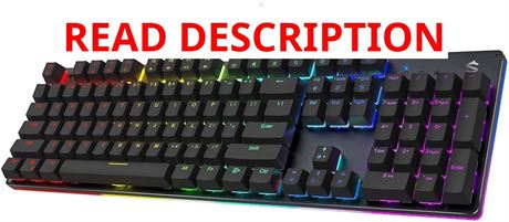 Black Shark RGB Mechanical Gaming Keyboard with Red Switches, 104 Keys, K2