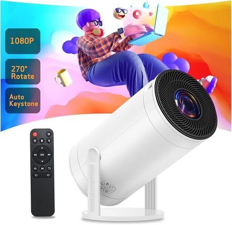 Weelikeit 4K Mini Projector With Speaker Native 1080P, Bluetooth, HDMI/USB
