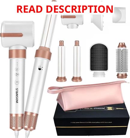 7 in 1 Hair Styler & Dryer Brush, 1500W Ionic Hot Air, Auto Curl, Diffuser