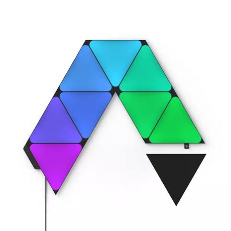 Shapes Modular Lighting Black Triangle LED Panels RGBW 9-Pack