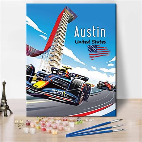 TUMOVO Peinture par Numéros Voiture F1 16"x20"
