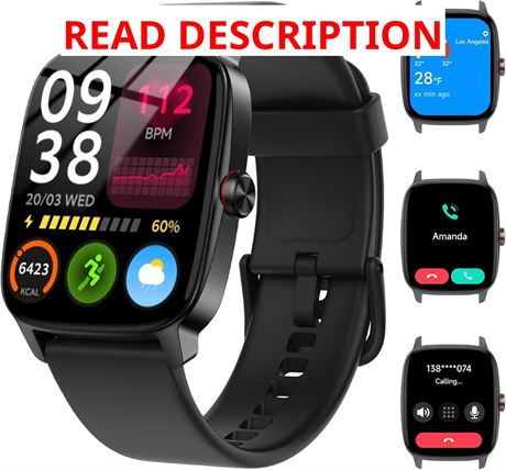 Smart Watch for Men & Women, Bluetooth Call, AI Voice, 1.85" HD Dial