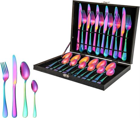 24-Piece Stainless Flatware Set for 6