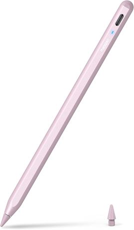 Metapen A8 Pencil iPad, 4Min Charge, Palm Rejection, Magnetic Stylus Pink