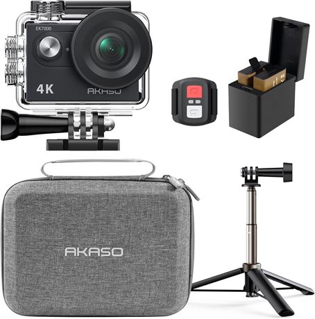 AKASO EK7000 perche   selfie pour cam ra d'action   4K30, 2 batt.,  tui