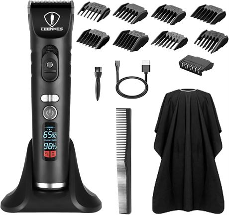Ceenwes Hair Clippers Cordless Trimming Kit with Dock, 8 Guide Combs