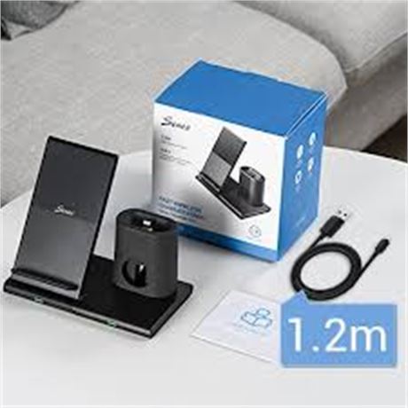 Chargeur Sans Fil Seneo 3-en-1 Station iPhone AirPods Watch