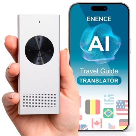 Enence Pro Translator - 60+ Languages, Wireless, Instant Two-Way