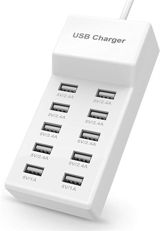 Station Charge USB Charger 10 Ports Smart Detect Famille