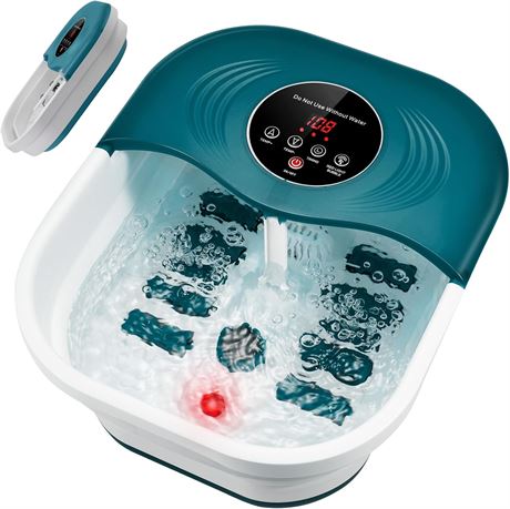 Masseur de pieds: chaleur, bulles, vibrations, 8 rouleaux, 35 47,8  C
