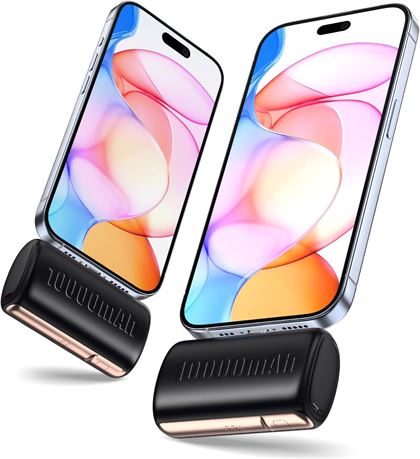 10000mAh Mini Portable Fast-Charge Power Bank LCD USB-C for iPhone/Android