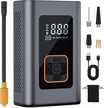 Tire Inflator Portable Air Compressor, 6x Faster Cordless Pump, 180 PSI