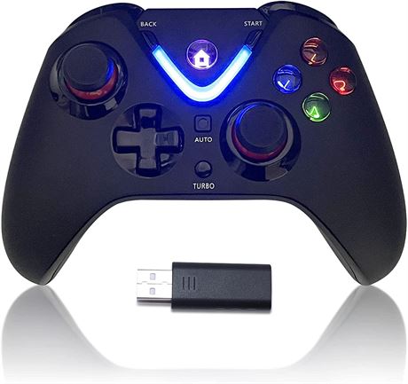 ROTOMOON Wireless Controller with LED for Xbox One S/X and Series S/X, 2.4G