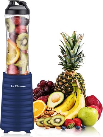 La Reveuse Smoothies Blender, Personal Size, 300W, 18 oz BPA-Free (Navy)