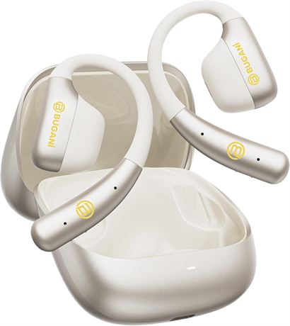 BUGANI Open Ear Headphones, Open Ear Earbuds (Gold)