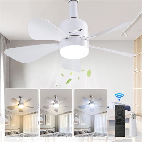 Ventilateur Plafond JOPESO 19” LED 3 Vitesses Télécommande