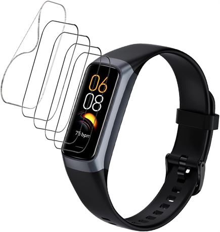 5 Pack Fitness Tracker Screen Protector 1.1 inch HD Clear TPU for C60