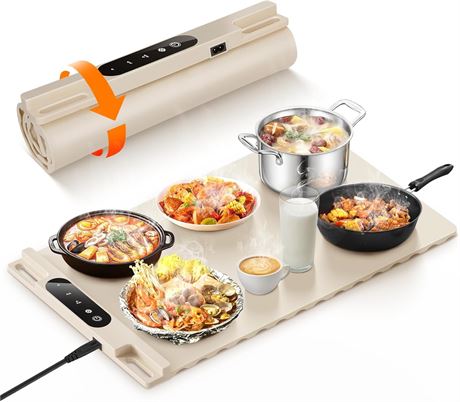 Tapis chauffant électrique alimentaire, température réglable, silicone