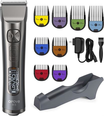 Opove H5 Tondeuse cheveux sans fil - 250 min autonomie, LCD, silencieuse