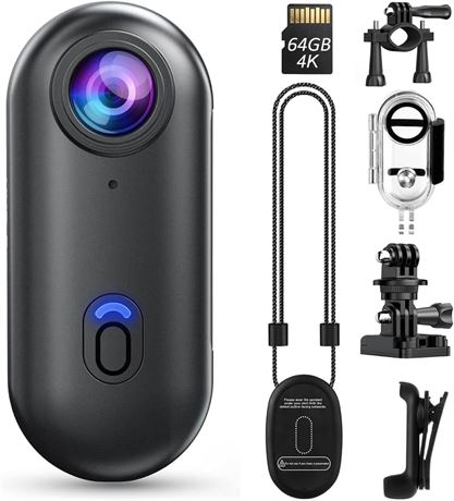 POV Pro Mini caméra 4K clip ressort, vlogging, vélo, moto