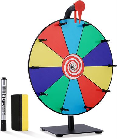 12-Inch Spinning Wheel for Prizes, 10 Slots, Stand   Party & Classroom