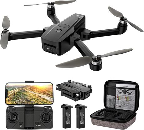 Brushless Motor Drone with 2 Cameras, 5GHz FPV, 40 Km/h RC Quad