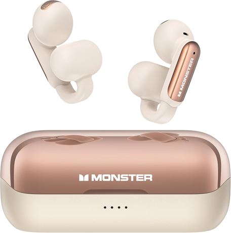 Écouteurs Monster Open AC601 Bluetooth 5.4 USB-C IPX5 32h Blanc