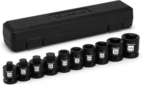 Jeu de douilles pipe EMENTOL 10pcs 1/2" SAE CR-MO 7/16-13/16"