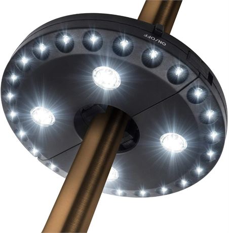 Lampe parasol OYOCO 28 LED 3 modes à piles pour terrasse camping