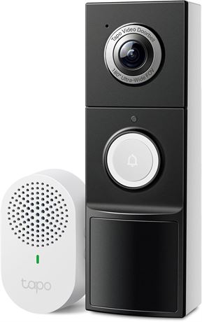 Tapo by TP-Link Smart Video Doorbell with Chime, Battery or Wired, 2K QHD