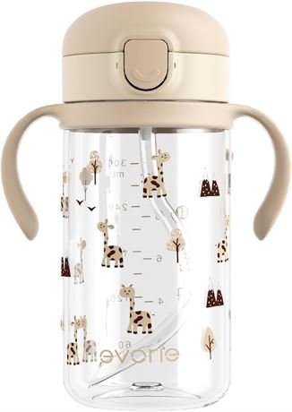 Gourde Bébé Evorie 300ml Anti-Fuite BPA Free Giraffe