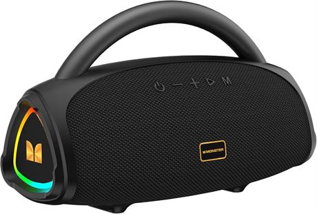 Monster Prism Pro Bluetooth Speaker 60W, 24H Playtime, RGB, TWS, AUX/USB/TF