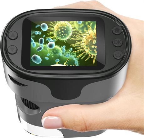 Microscope Numérique Portable 1000X 4K Écran 2" Rechargeable Kit Science Enfant