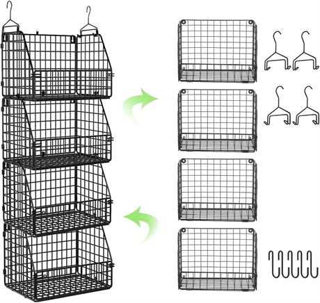 WELLMINER 4 Tier Hanging Closet Organizers