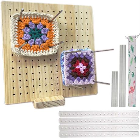 Yushen Blocking Board Kit for Knitting and Crochet, Wood Blocking Mat