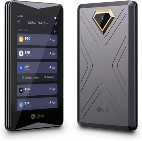 ELLIPAL Titan 2.0 Crypto Hardware Wallet, 100% Offline & Air-gapped