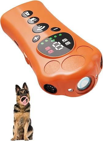 Dog Bark Deterrent Device with 10 Levels, 50ft Range, 180 , LED 1200mAh