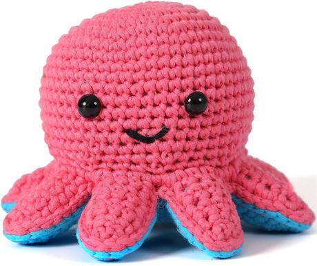 Ktmeor Crochet Kit for Beginners, Step-by-Step Video Tutorials, Cute Octopus
