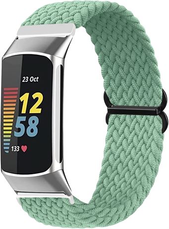 Seorsok Elastic Band for Fitbit Charge 5   Breathable Nylon Adjustable Band