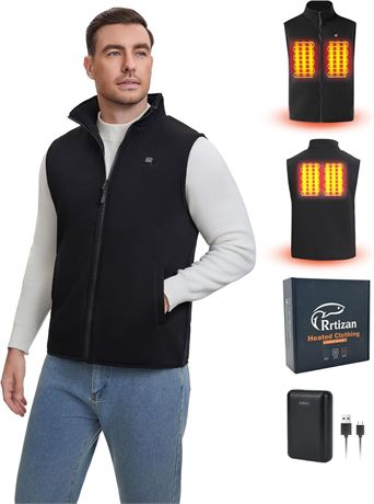 Rrtizan Gilet chauffant d hiver pour hommes avec batterie   15 zones