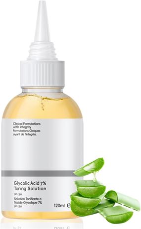 Toner Glycolique 7 % Exfoliant Hydratant Lissant Peau 120 ml